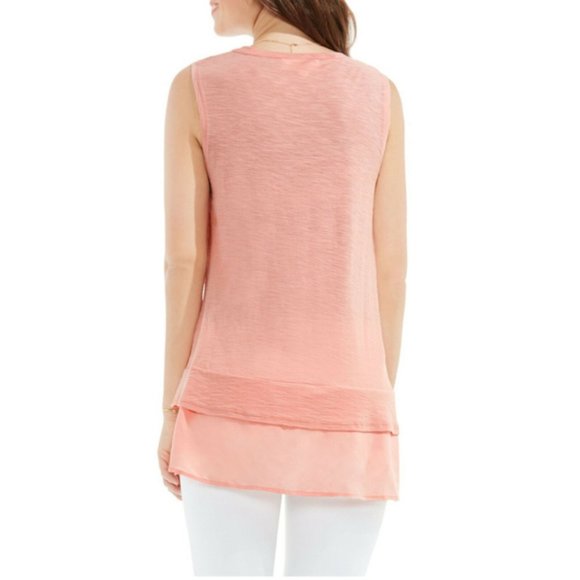 Two by Vince Camuto Top Coral Dusk Size XS - Picture 2 of 3